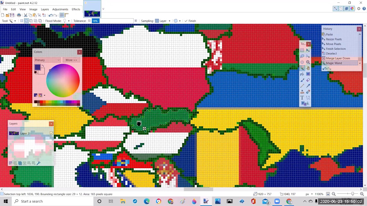 World Map Atlas Flag