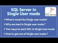 How to Start SQL server in Single user mode || Ms SQL