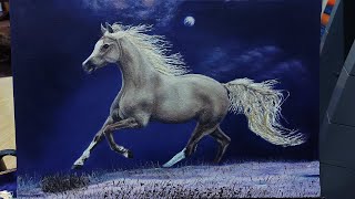 Running Horse Painting || Oil Paints on Canvas || Step by Step || Easy Guide