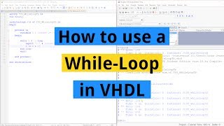 How to use a While-Loop in VHDL