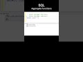 SQL - Aggregate Functions