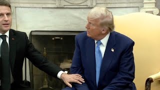 Presidente de Francia pasma a Trump frente a las cámaras