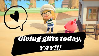 Giving my villagers gifts in Animal crossing new horizons