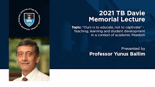 The 2021 TB Davie Memorial Lecture
