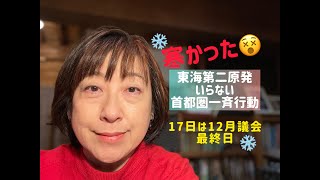 東海第二原発いらない首都圏一斉行動に参加、17日は松戸市12月議会の最終日です