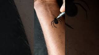 Spider 🕷️ tattoo design with pen #viral #tattoo #tranding #mrtattooart #spider