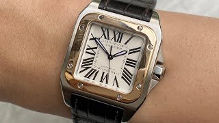 The Cartier Santos 100 Medium Two Tone