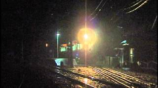 名鉄　谷汲線 ①　さよなら　最終日 　雨の駅　電車　交換2001/9/30 DV109