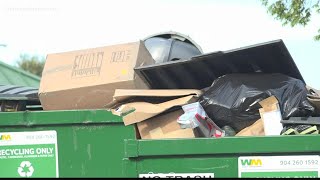 New recycling drop-off sites already overflowing as City of Jacksonville suspends pickup