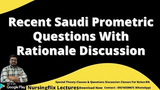 Saudi Prometric Recent Questions Discussion With Rationale