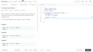 35. Search Insert Position Leetcode ( Google & Amazon Interview) Javascript