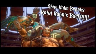 Shao Kahn Breaks Kotal Kahn's Spine! - MK11
