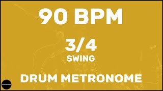 3/4 Swing | Drum Metronome Loop | 90 BPM