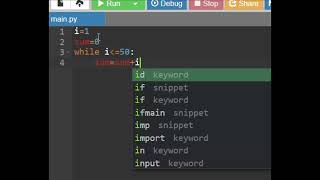Calculating the sum of numbers from 1 to 50 using a while loop in Python #coding