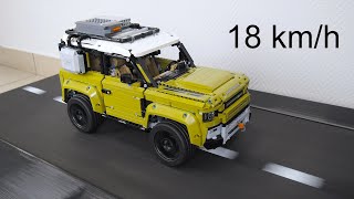 Land Rover Defender Drag Race. LEGO Technic 42110  Speed and CRASH Test