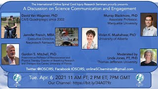April 6 - Panel on Science Communication and Engagement