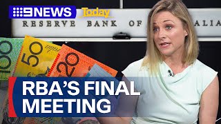 Reserve bank board to convene for the final time this year | 9 News Australia