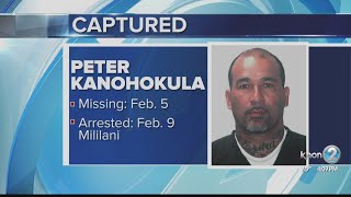 State Sheriffs capture missing work furlough inmate Peter Kanohokula
