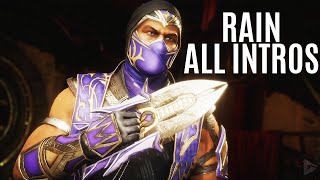 Mortal Kombat 11 ALL RAIN Intros (Dialogue & Character Banter) MK11 Ultimate