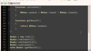 PHP OOP Tutorial 3 Scope and Calculator