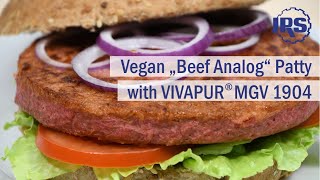 JRS - Production of a vegan beef analog patty