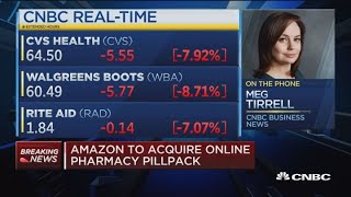 Rite Aide, CVS, Walgreens shares sink on news Amazon buying PillPack