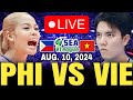 PHILIPPINES VS. VIETNAM 🔴LIVE NOW - AUGUST 10, 2024 | SEA VLEAGUE 2024 LEG 2 #seavleaguelive #alas