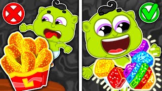 LionET | Healthy Food vs Junk Food Rainbow Nuggets  | Cartoon for Kids