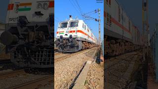 🤘Brand New White⚪️Color | WAP-7🚉Locomotive | Amazing😍View#wap7 #shorts #locomotive #viralshorts