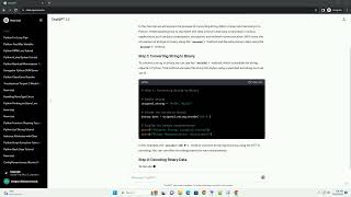 Converting string data to binary and decoding it in Python