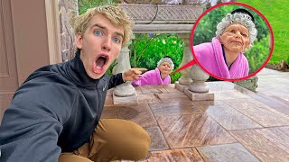 REVEALING SCARY OLD LADY'S TRUE IDENTITY!! *CAUGHT*