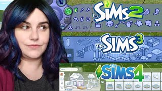 Sims 2 vs. Sims 3 vs. Sims 4 ~ Build & Buy Modes Comparison (Basegame)