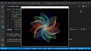 Python Turtle Graphics - 17 | Cool Shape Drawing | Python Turtle Coding Video |