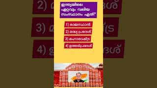 ഇന്ത്യയിലെ ഏറ്റവും വലിയ സംസ്ഥാനം? #keralapsc