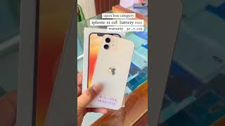 iphone 12 128 Battery100 open box category warranty 30-7-023😍😱#shorts #shortvideo #virall