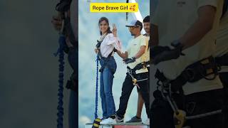 Brave Girl's dream bungee jumping fast Time #adventure #jump #shorts #short #sport #fly