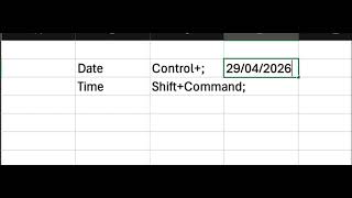 Date & Time shortcuts in Microsoft Excel #excel #date #time #viral #shorts #tranding #tricks