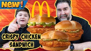 McDonald's NEW Crispy Chicken Sandwich, Spicy and Deluxe Crispy Chicken  Sandwich Review