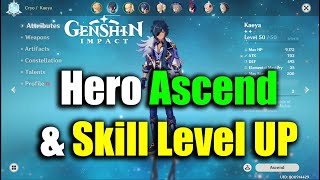 Genshin Impact Hero Ascend & Skill Level Up