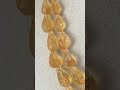 NATURAL CITRINE BEADS CARVED DROPS  2 LINE 467 CARATS GEMSTONE BEADED NECKLACE