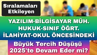 BÜYÜK TERCİH DÜŞÜŞLERİ 2025 YKS'de de DEVAM EDER Mİ? (SAY-EA-SÖZ-DİL)