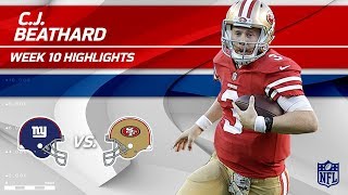 C.J. Beathard Gets 303 Total Yards \u0026 3 TDs to Help Defeat NY! | Giants vs. 49ers | Wk 10 Player HLs