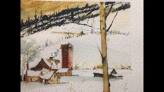 Ink and Wash Winter Landscape Painting- with Chris Petri