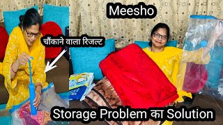 Meesho Online shopping 🛍️ Vacuum storage Bag Unboxing \u0026 Honest Review सस्ता और टिकाऊ Real or Scam ❓