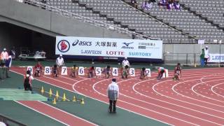 東京国体少年男子A100m準決勝2組 桐生祥秀10.42(-0.5) Yoshihide Kiryu1st