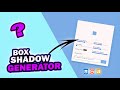 Box shadow generator via HTML, CSS and JavaScript