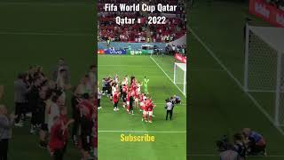 Wales 🏴󠁧󠁢󠁷󠁬󠁳󠁿 team and fans after the match fifa World Cup Qatar 2022