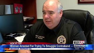 Woman arrested for trying to smuggle contraband