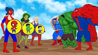 Evolution Of SPIDERMAN , SUPERMAN \u0026 HULK Family PREGNANT : Who Is The King Of Super Heroes?