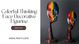 Colorful Thinking Face Decorative Figurine